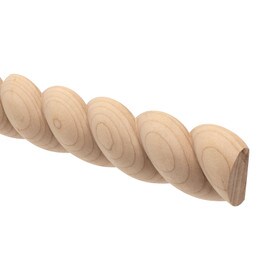 1-1/2in W | Premium Half Round Accent Rope Moulding | 8ft Length