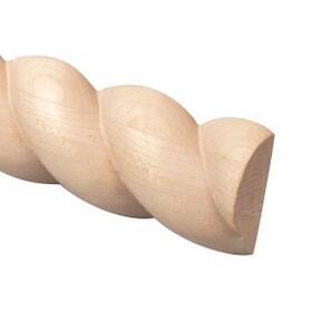 2-1/2in W | Premium Half Round Accent Rope Moulding | 8ft Length