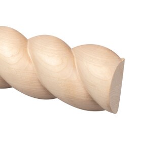 3in W | Premium Half Round Accent Rope Moulding | 8ft Length