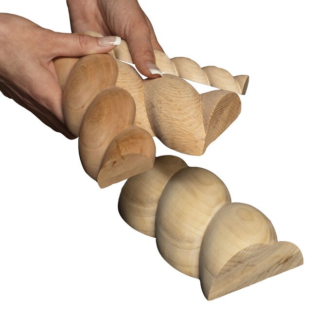 3in W | Premium Half Round Accent Rope Moulding | 8ft Length