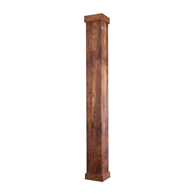 10in Square x 12ft | Unfinished Rough Sawn | Fiberglass Column | Shaft Only