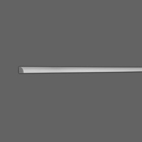3/4in H x 3/4in Proj | Primed White High Impact Polystyrene | Quarter Round Moulding