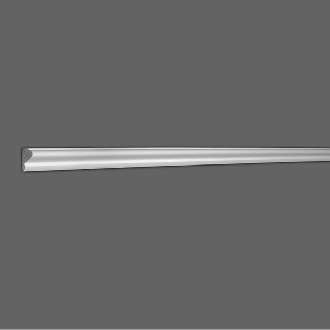 1-1/8in H x 11/16in Proj | Primed White High Impact Polystyrene Panel Moulding