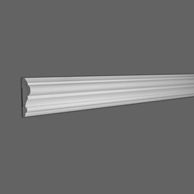 3-1/2in H x 1in Proj | Primed White High Impact Polystyrene Panel Moulding
