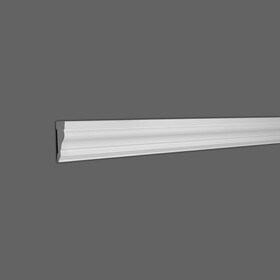 2-1/2in H x 11/16in Proj | Primed White High Impact Polystyrene Panel Moulding