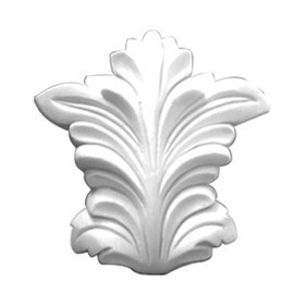 4in H x 1-1/4in Proj | Primed White | High Density Polyurethane | Keystone Applique Used with RPS-0376 Casing Moulding