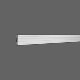 2-1/4in H x 5/8in Proj | Primed White High Impact Polystyrene | Casing Moulding