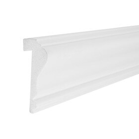 2-5/8in H x 1in Proj | Primed White High Impact Polystyrene | Cap and Backband Moulding