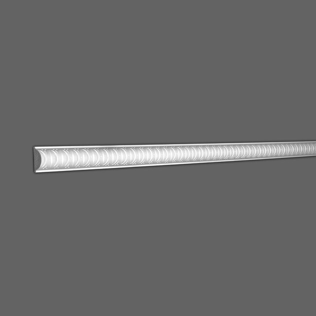 1-1/4in H x 3/8in Proj | Primed White High Impact Polystyrene Panel Moulding