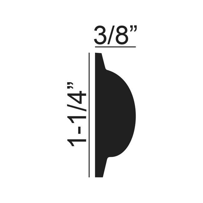 1-1/4in H x 3/8in Proj | Primed White High Impact Polystyrene Panel Moulding
