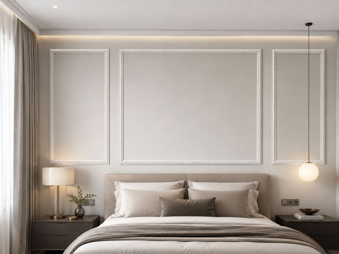 1-3/8in H x 7/8in Proj | Primed White High Impact Polystyrene Panel Moulding