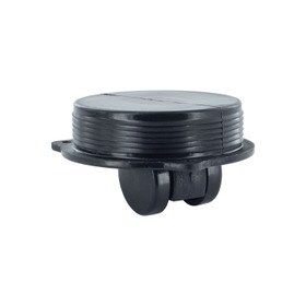 1-3/16in Dia | Black Nylon | Recessed Swivel Caster