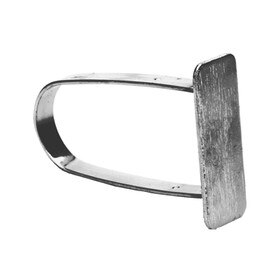 Chrome Finish Metal End Cap for 1/2" x 1-1/2" Rectangular Tube