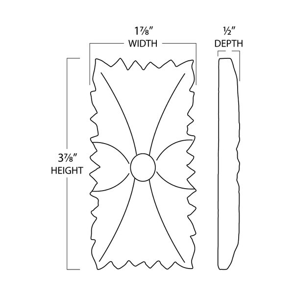 Hand Carved | Solid North American | Rosette Applique | RWC008 Series