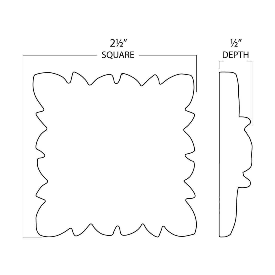 Hand Carved | Solid North American | Rosette Applique | RWC01 Series