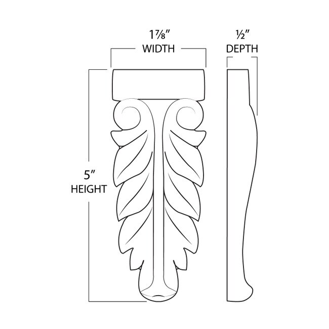 Hand Carved | Solid North American Deco Applique | RWC010 Series