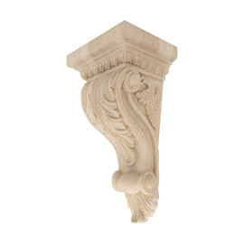 Hand Carved Unfinished | Solid North American Hardwood Corbel | RWC03 Series