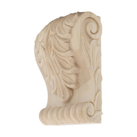Hand Carved Unfinished | Solid North American Hardwood Corbel | RWC06 Series