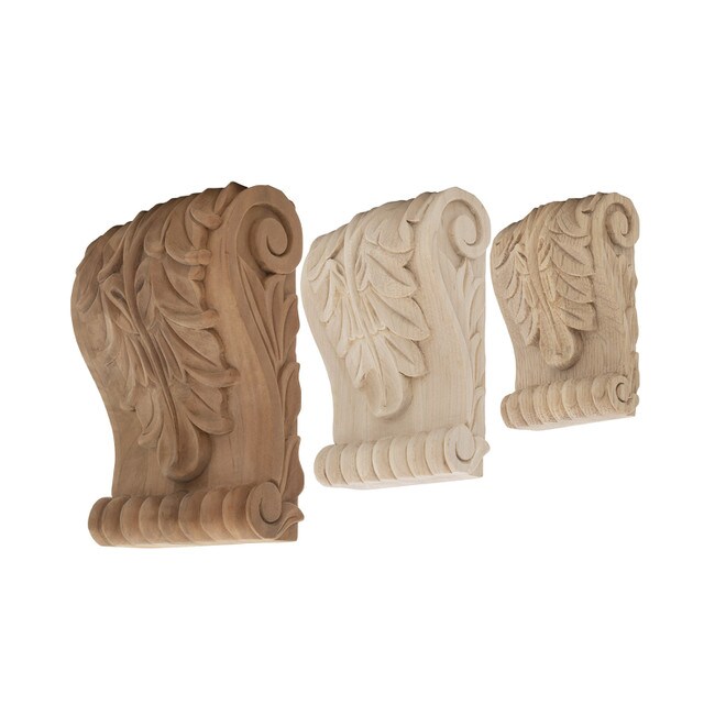 Hand Carved Unfinished | Solid North American Hardwood Corbel | RWC06 Series
