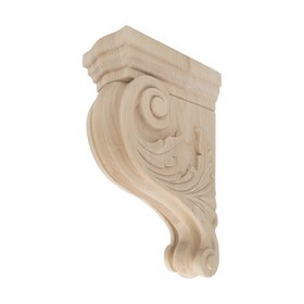 Hand Carved Unfinished | Solid North American Hardwood Corbel | RWC301 Series