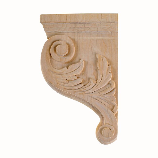 Hand Carved Unfinished | Solid North American Hardwood Corbel | RWC301 Series