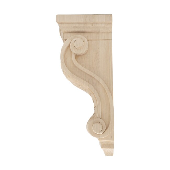 Hand Carved Unfinished | Solid North American Hardwood Corbel | RWC307 Series
