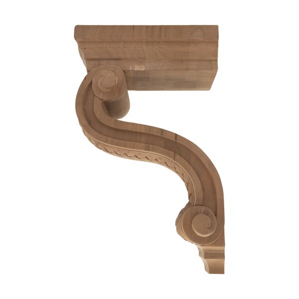Hand Carved Unfinished | Solid North American Hardwood Corbel | RWC313 Series