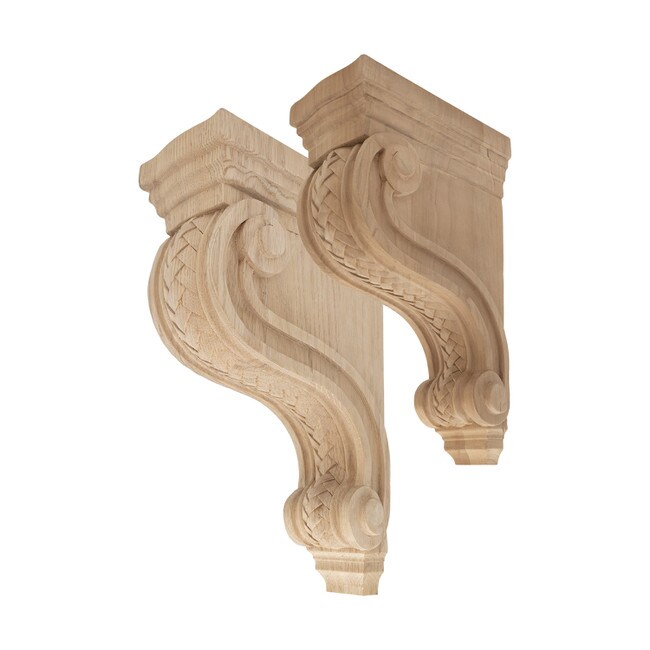 Hand Carved Unfinished | Solid North American Hardwood Corbel | RWC316 Series