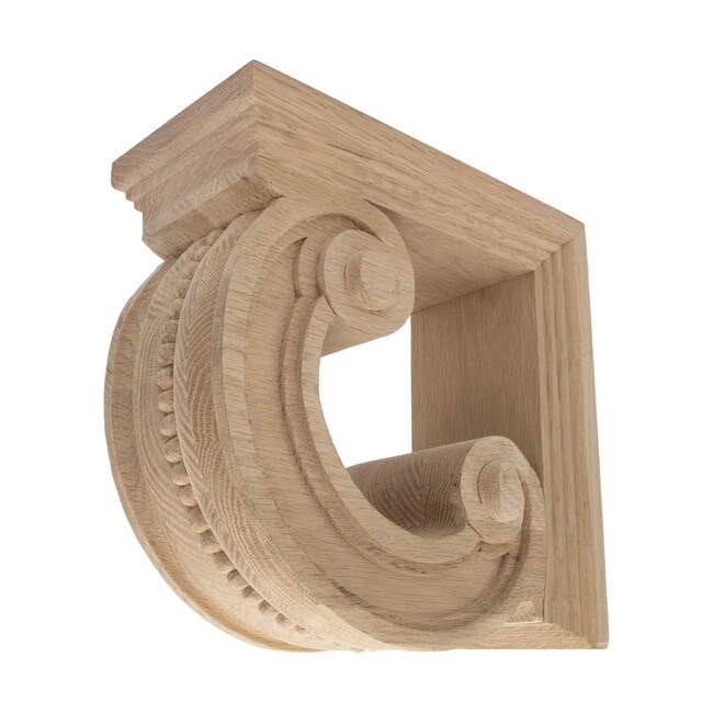 Hand Carved Unfinished | Solid North American Hardwood Corbel | RWC337 Series
