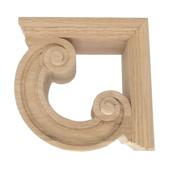 Hand Carved Unfinished | Solid North American Hardwood Corbel | RWC337 Series