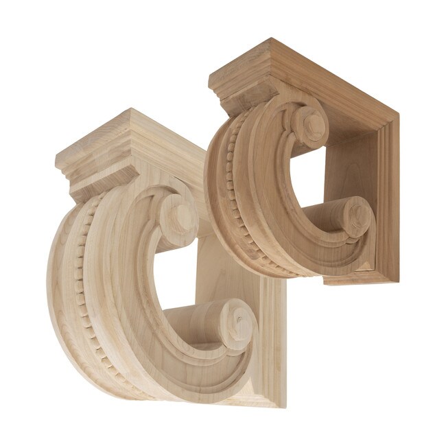 Hand Carved Unfinished | Solid North American Hardwood Corbel | RWC337 Series