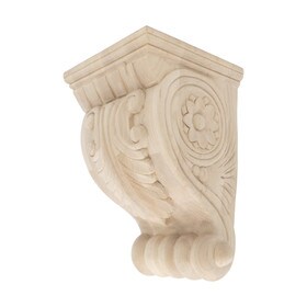 Hand Carved Unfinished | Solid North American Hardwood Corbel | RWC34 Series