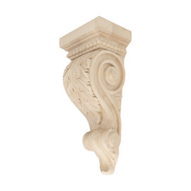 Hand Carved Unfinished | Solid North American Hardwood Corbel | RWC349 Series