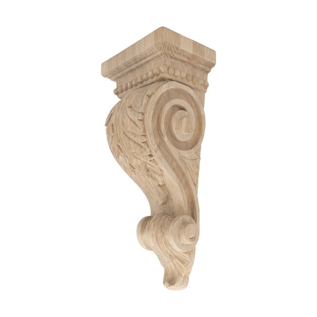 Hand Carved Unfinished | Solid North American Hardwood Corbel | RWC349 Series