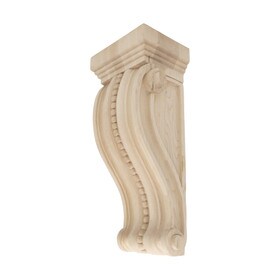 Hand Carved Unfinished | Solid North American Hardwood Corbel | RWC352 Series