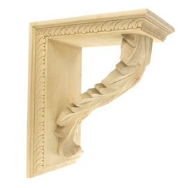Hand Carved Unfinished | Solid North American Hardwood Corbel | RWC355 Series