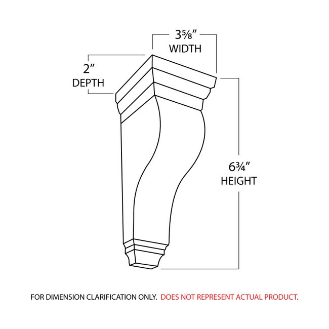 Unfinished | Solid North American Hardwood Corbel | RWC358 Series