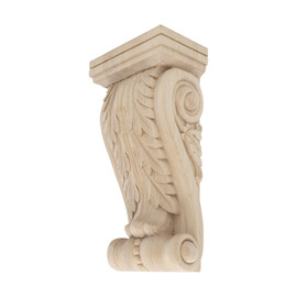 Hand Carved Unfinished | Solid North American Hardwood Corbel | RWC361 Series