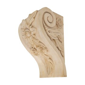 Hand Carved Unfinished | Solid North American Hardwood Corbel | RWC51 Series
