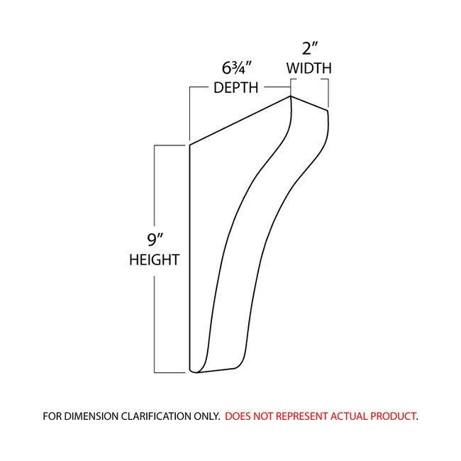Unfinished | Solid North American Hardwood Corbel | RWC52 Series
