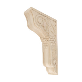 Hand Carved Unfinished | Solid North American Hardwood Corbel | RWC55 Series
