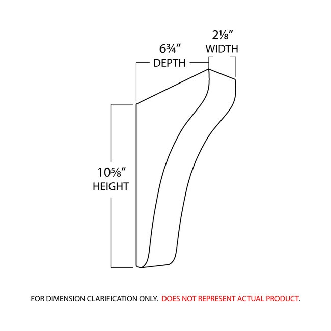 Hand Carved Unfinished | Solid North American Hardwood Corbel | RWC55 Series