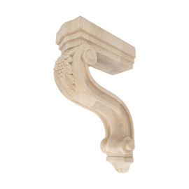 Hand Carved Unfinished | Solid North American Hardwood Corbel | RWC56 Series