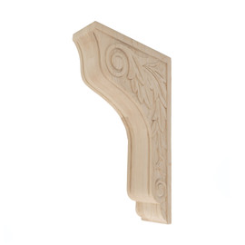 Hand Carved Unfinished | Solid North American Hardwood Corbel | RWC58 Series