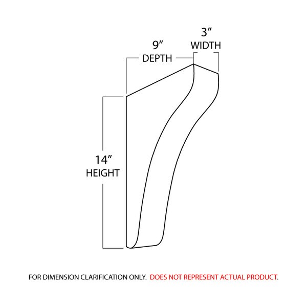 Unfinished | Solid North American Hardwood Corbel | RWC910 Series