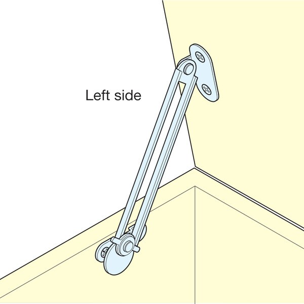 10-29/32" Long Stainless Steel Left Lid Stay