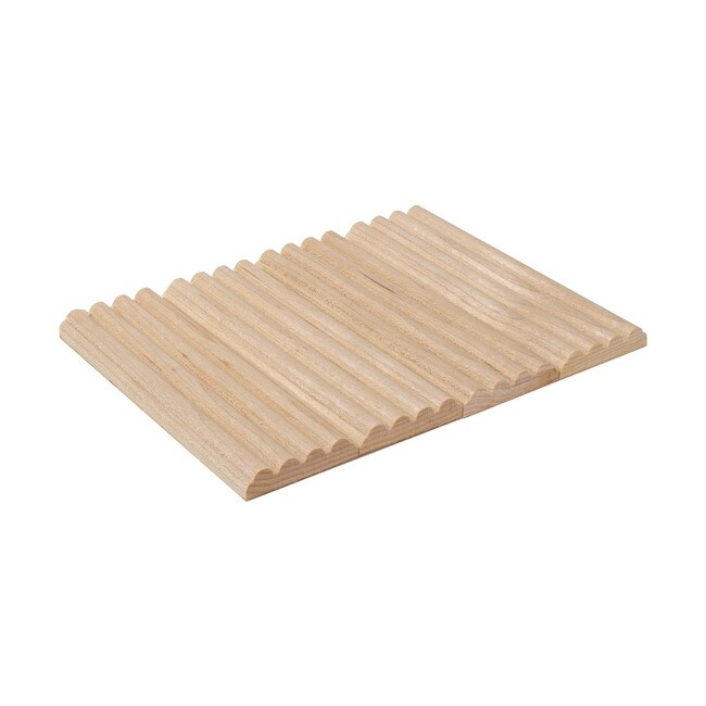 1' Wide x 8' High Unfinished Solid Maple Decorative Tambour Sheet | Fluted/Pencil Pattern