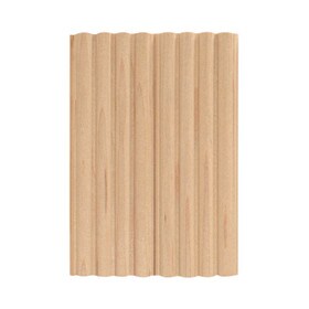 1" Wide x 8' High Unfinished Solid Maple Decorative Tambour Sheet | Fluted/Pencil Pattern