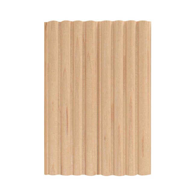 1' Wide x 8' High Unfinished Solid Maple Decorative Tambour Sheet | Fluted/Pencil Pattern