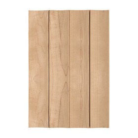 1" Wide x 8' High Unfinished Solid Maple Decorative Tambour Sheet | Concave Pattern